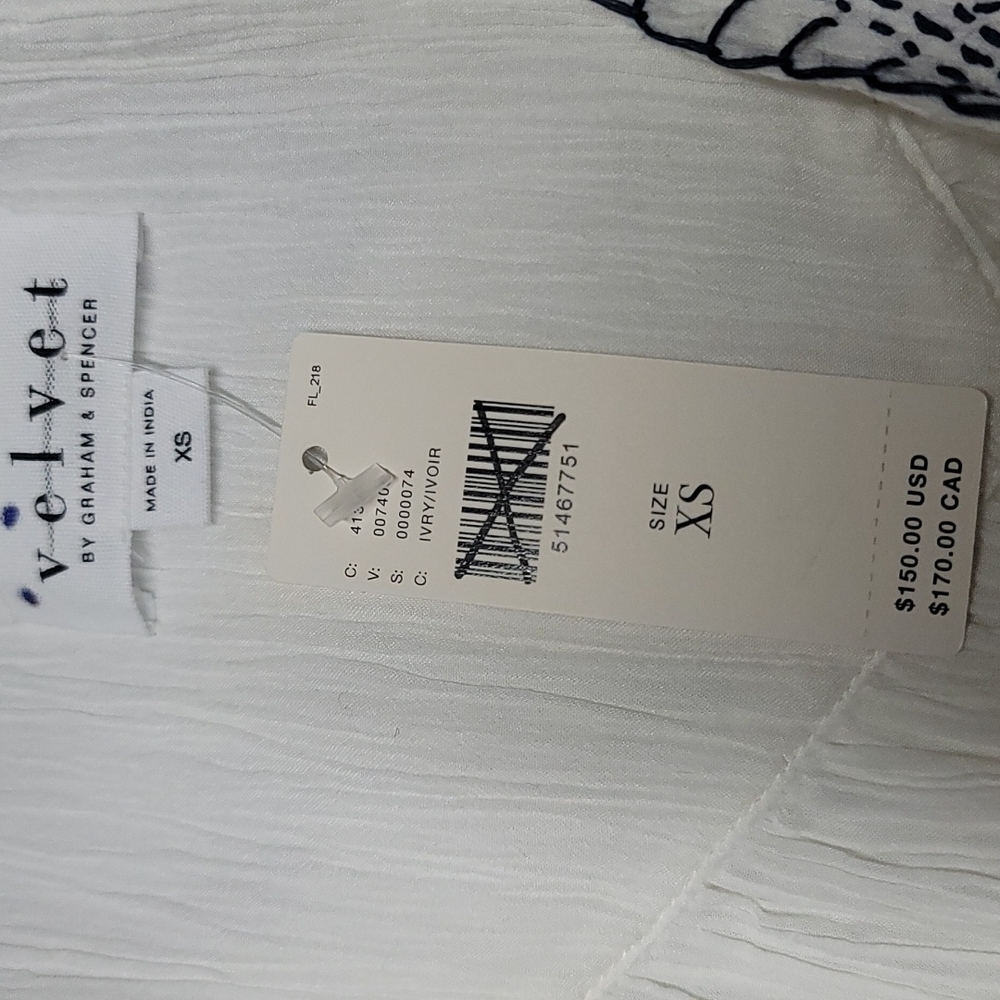 Anthropologie Trista Embroidered Tunic Dress Velvet by Graham & Spencer - Picture 4 of 4